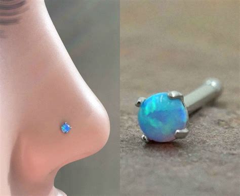 black opal nose ring